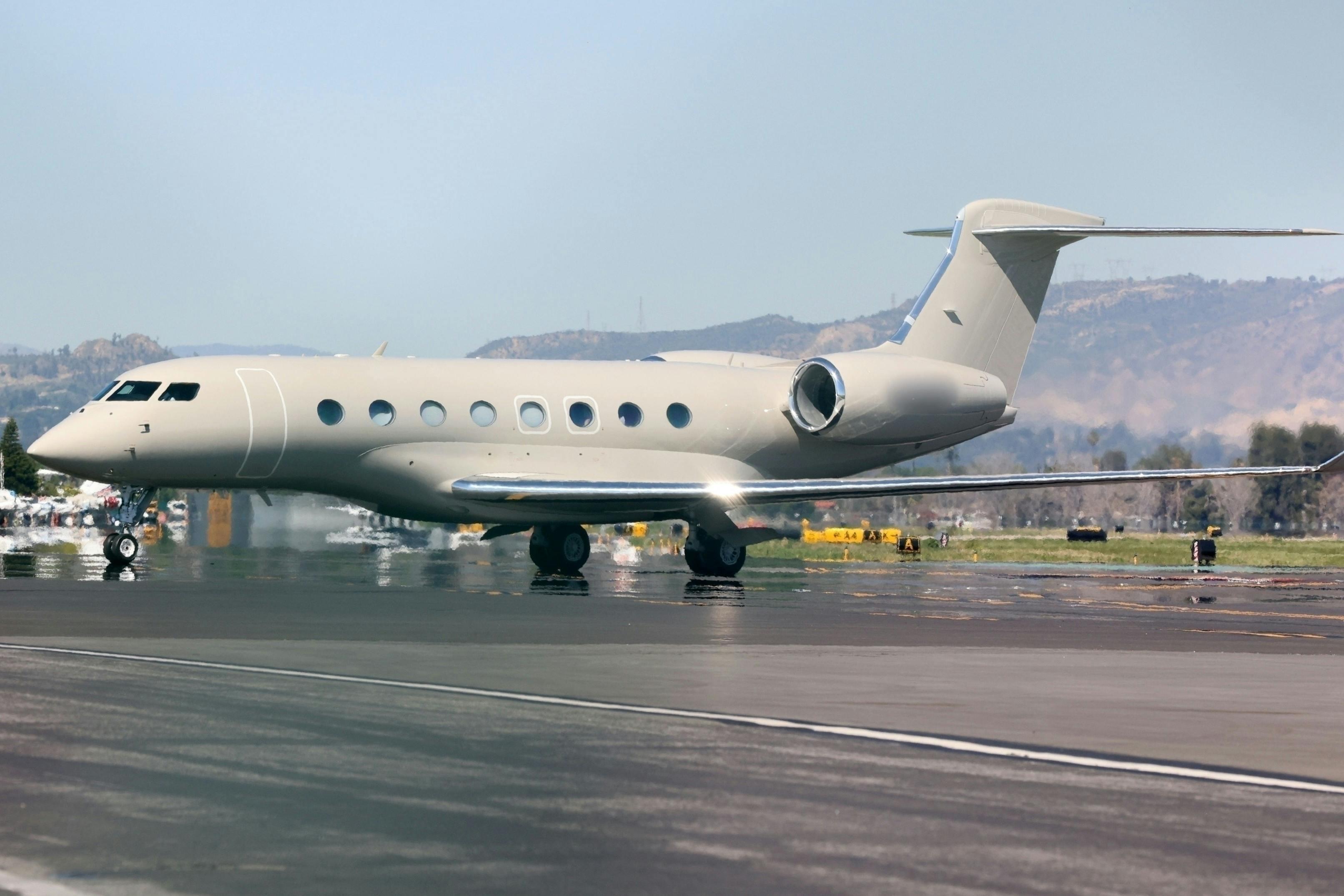 Kim Kardashian's private jet purchased in 2019. Photo courtesy of Getty Images.