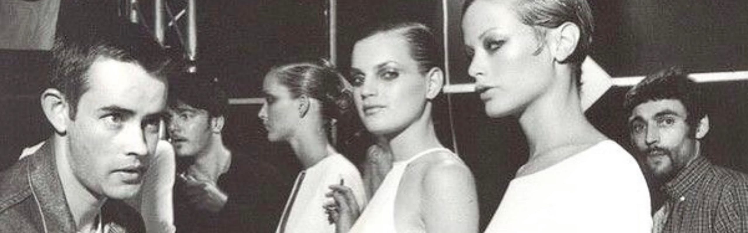 models backstage at tom ford 1996