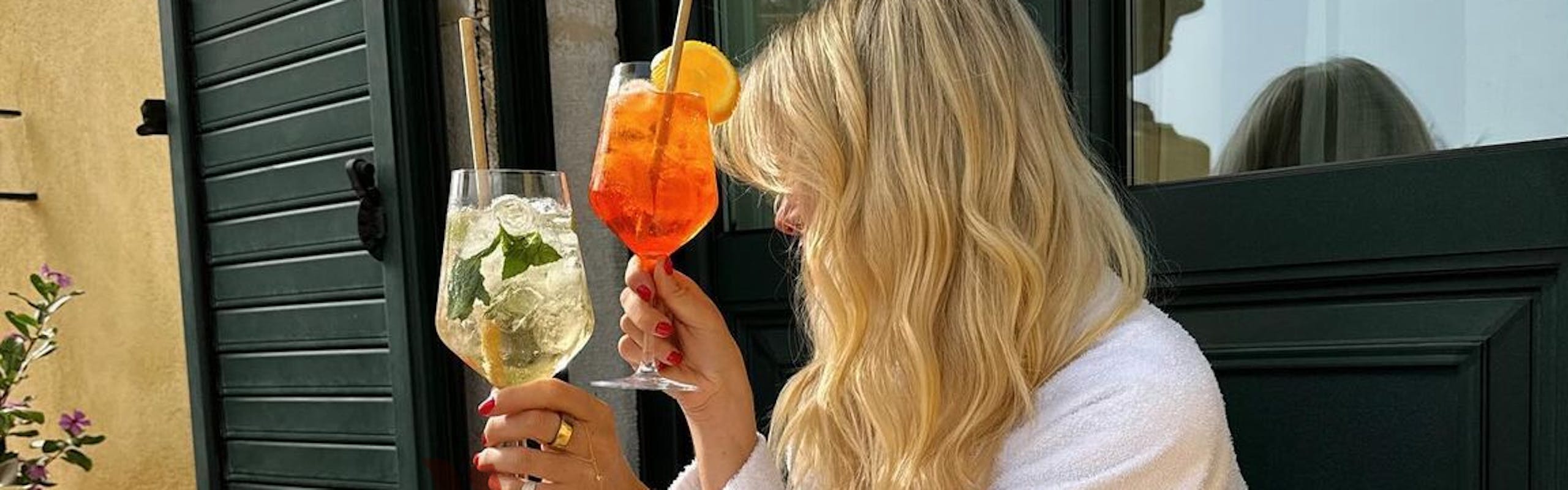 Photo courtesy of Instagram/ @aquired.style. hugo spritz aperol spritz summer drink